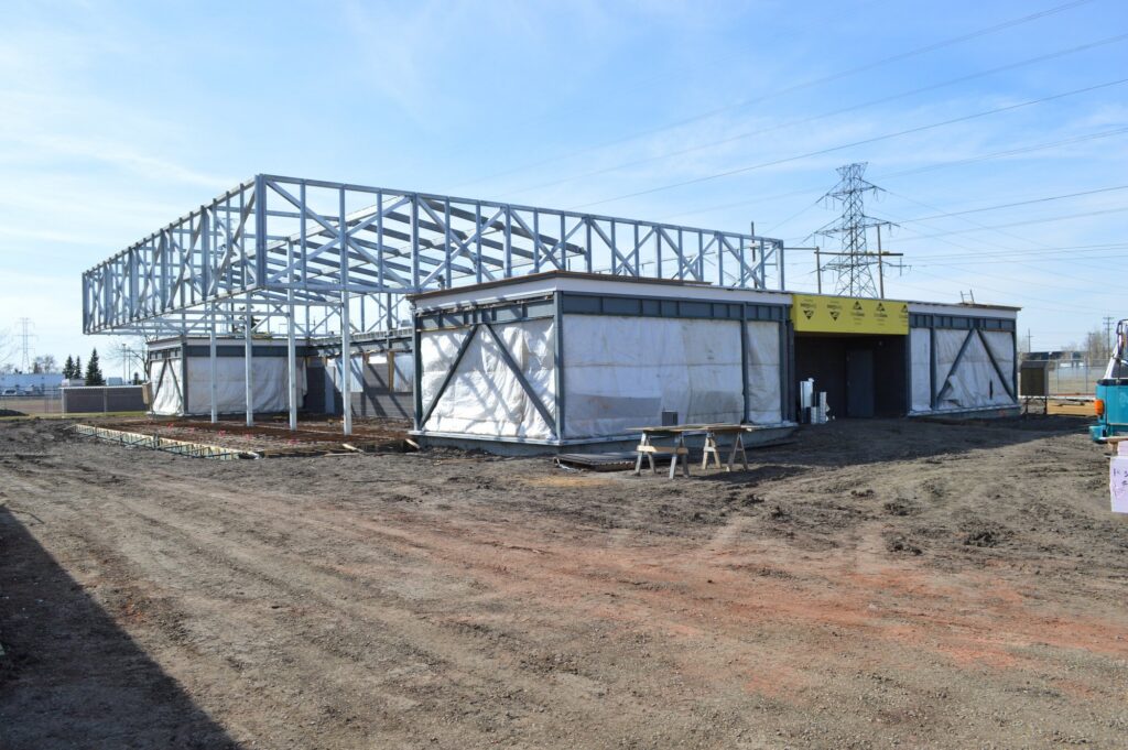John Fry Sports Park Pavilion landscaping, Edmonton